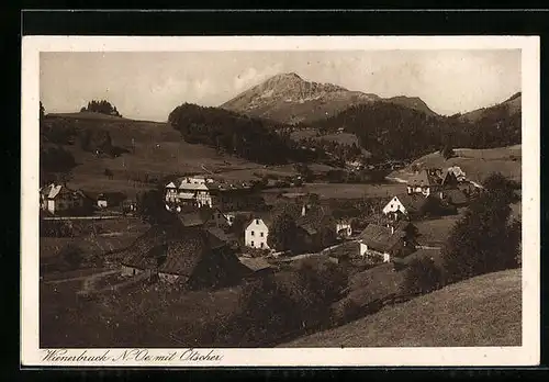 AK Wienerbruck, Ortsansicht mit Ötscher
