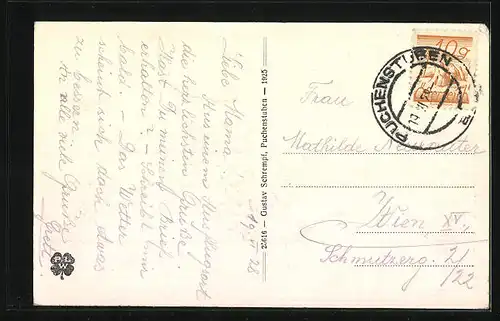 AK Puchenstuben, Ortspartie aus der Vogelschau