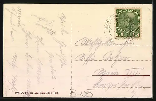 AK Maria Enzersdorf, Ortsansicht aus der Vogelschau