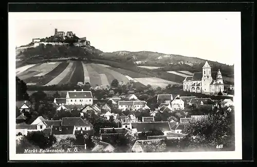 AK Falkenstein, Ortsansicht aus der Vogelschau