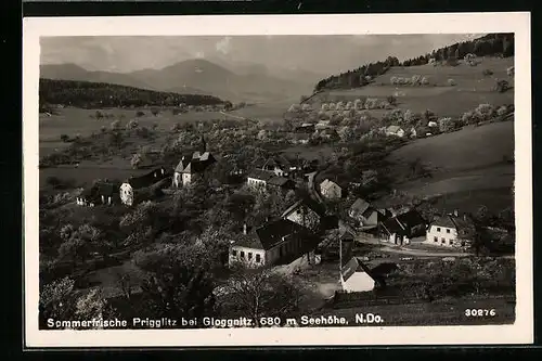 AK Prigglitz, Ortsansicht aus der Vogelschau