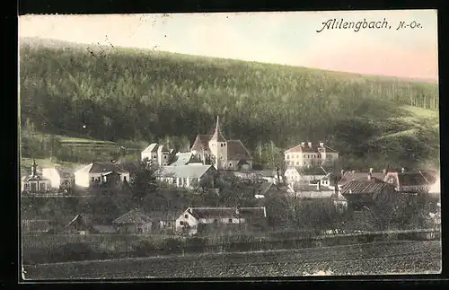 AK Altlengbach, Ortsansicht aus der Vogelschau