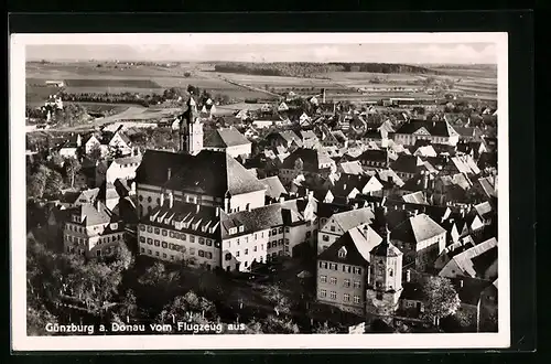 AK Günzburg / Donau, Ortsansicht vom Flugzeug aus gesehen