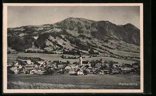 AK Rettenberg / Allgäu, Ortsansicht mit Kirche