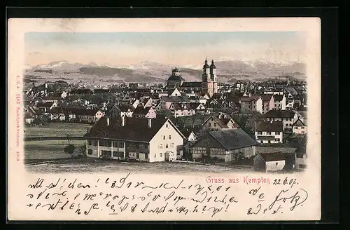 AK Kempten / Allgäu, Gesamtansicht