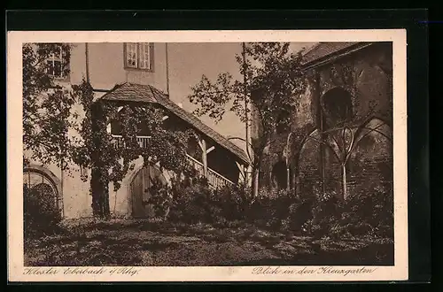AK Eltville am Rhein, Kloster Eberbach, Kreuzgarten