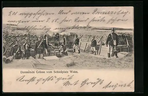 AK Köln-Wahn, Soldaten auf dem Schiessplatz