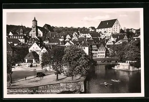AK Schwäb. Hall, Altstadt aus der Vogelschau