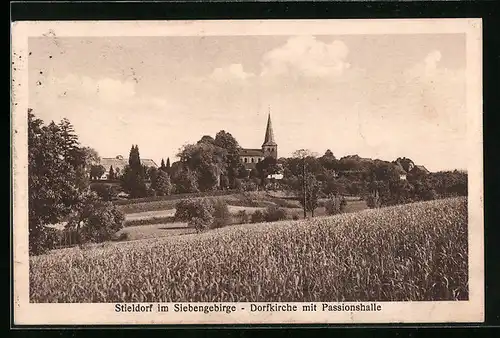 AK Stieldorf / Siebengeb., Dorfkirche mit Passionshalle