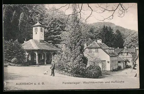 AK Auerbach a. d. B., Fürstenlager, Wachhäuschen und Hofküche