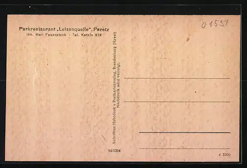 AK Paretz / Havel, Schloss Paretz