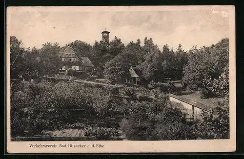 AK Bad Hitzacker / Elbe, Aussichtsturm Luginsland, Blick vom Johannesplatz