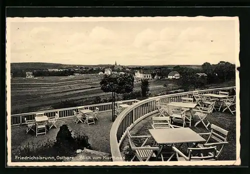 AK Friedrichsbrunn / Harz, Blick vom Kurhaus