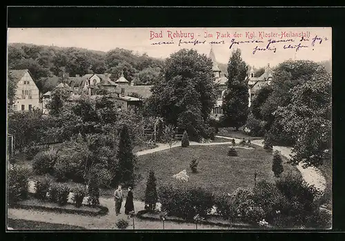 AK Bad Rehburg, Park der Königlichen Kloster-Heilanstalt