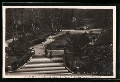 AK Weissenfels a. Saale, Stadtgarten