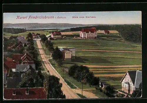 AK Friedrichsbrunn / Harz, Blick zum Kurhaus