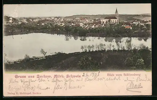 AK Buckow / Märk. Schweiz, Blick vom Schlossberg