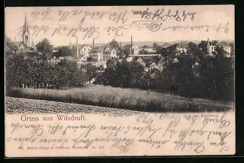 AK Wilsdruff, Blick vom Kirschberg