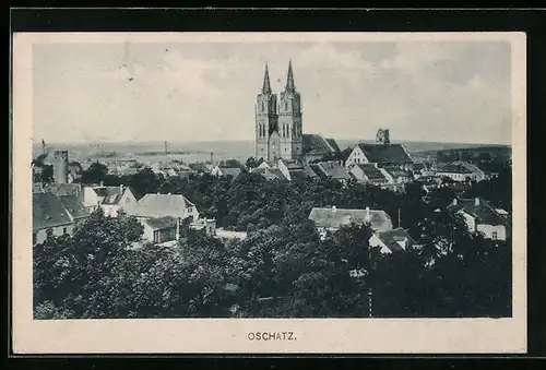 AK Oschatz, Blick zur Kirche