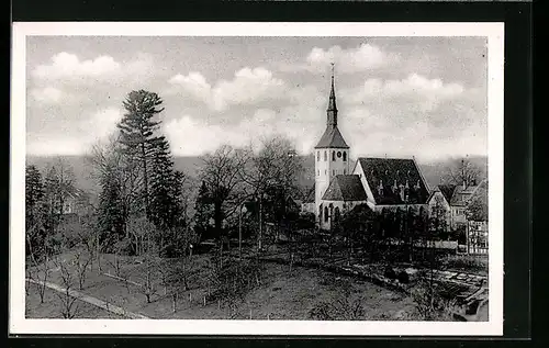 AK Oppenweiler, Kirche, Blick vom Sturmfeder Schloss