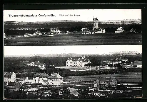 AK Grafenwöhr, Truppenübungsplatz, Blick auf das Lager