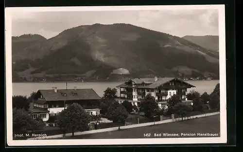 AK Bad Wiessee, Hotel-Pension Hanslbauer und Seepartie