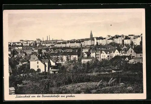 AK Lüdenscheid, Panorama von der Bismarckstrasse aus gesehen