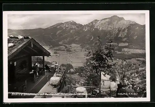 AK Bad Reichenhall, Blick von der Bildstöckalm auf Reichenhall, Hohenstaufen und Zwiesel