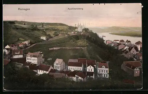 AK Remagen, Ortsansicht mit Apollinarisberg