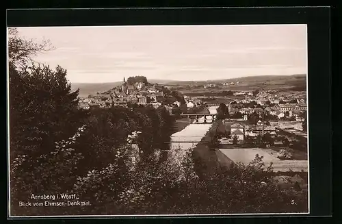 AK Arnsberg i. Westf., Blick vom Ehmsen-Denkmal