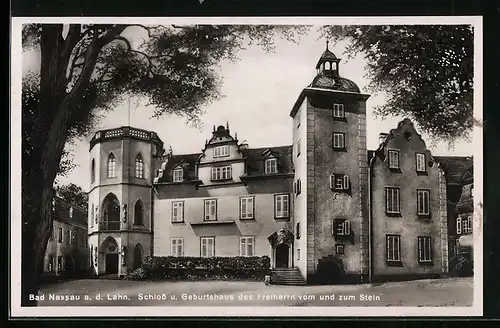 AK Bad Nassau / Lahn, Schloss und Geburtshaus des Freiherrn vom und zum Stein