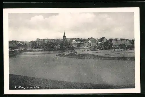 AK Freiburg / Elbe, Panorama