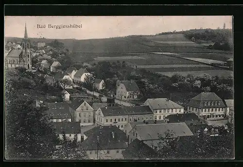 AK Bad Berggiesshübel, Ortspartie aus der Vogelschau