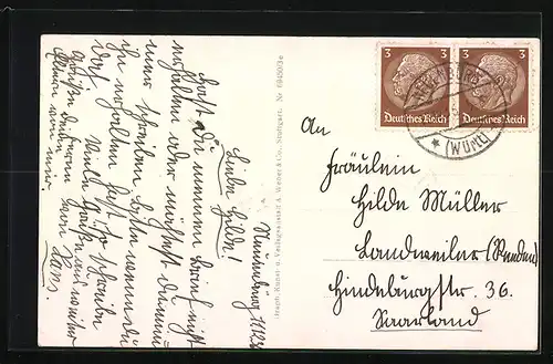 AK Neuenbürg / Württ., Ortsansicht aus der Vogelschau