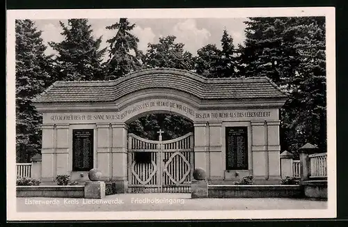 AK Elsterwerda, Friedhofseingang