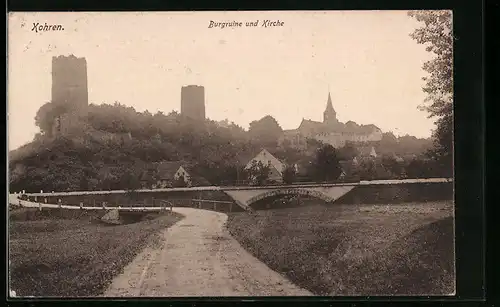 AK Kohren, Burgruine und Kirche