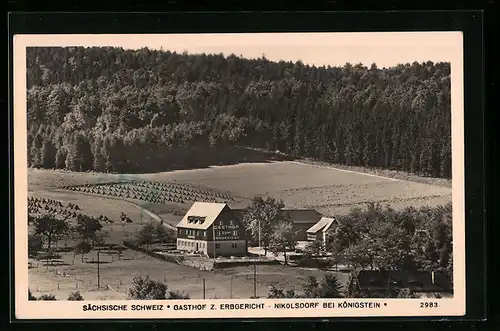 AK Nikolsdorf / Sächs. Schweiz, Gasthof z. Erbgericht