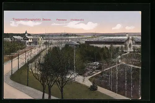 AK Senne, Truppenübungsplatz aus der Vogelschau