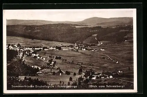 AK Bischofsgrün i. Fichtelgebirge, Blick vom Schneeberg