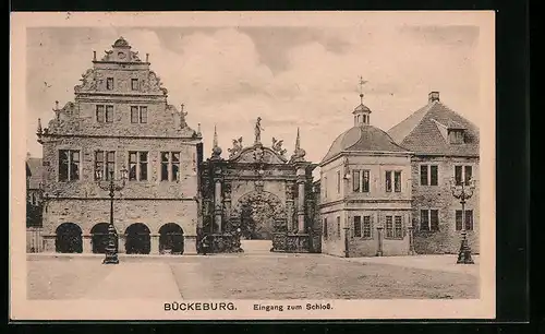 AK Bückeburg, Eingang zum Schloss