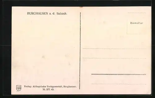 AK Burghausen a. d. Salzach, Ortspartie