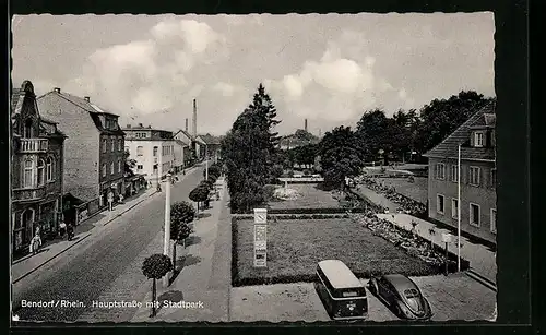 AK Bendorf / Rhein, Hauptstrasse mit Stadtpark