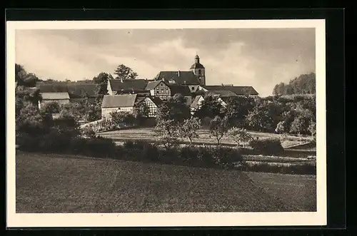 AK Neunkirchen i. Odw., Ortsansicht aus der Vogelschau
