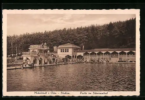 AK Michelstadt / Odw., Stadion, Partie im Schwimmbad