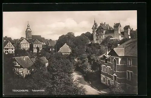 AK Tecklenburg, Ortsansicht aus der Vogelschau