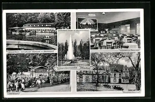 AK Weck-Ittertal, Märchenwald mit Gondelteich, Konzert- u. Tanzsaal, Hauptrestaurant