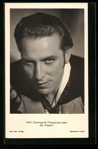 AK Opernsänger Willi Domgraf Fassbaender als Figaro