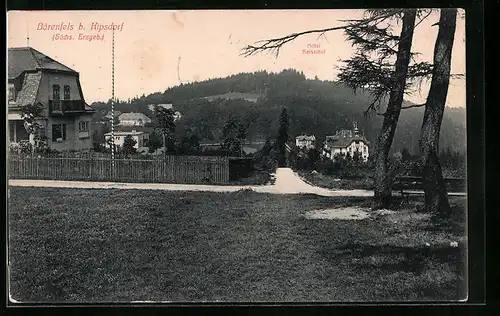 AK Bärenfels bei Kipsdorf /Sa., Ortsansicht mit Hotel Kaiserhof