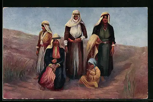 AK Drusen-Gruppe, arabische Volkstypen