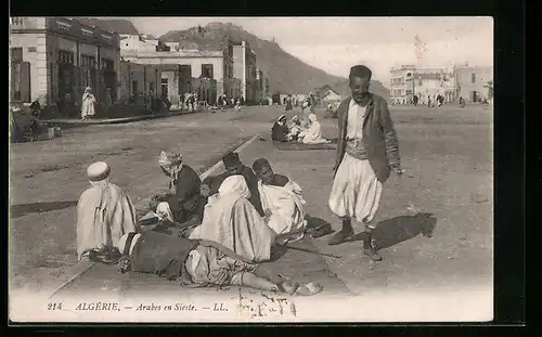 AK Algérie, Arabes en Sieste, arabische Volkstypen